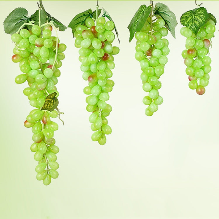 2 Bunches 85 Green Grapes  Simulation Fruit Simulation Grapes PVC with Cream Grape Shoot Props - Camera Accessories by buy2fix | Online Shopping UK | buy2fix