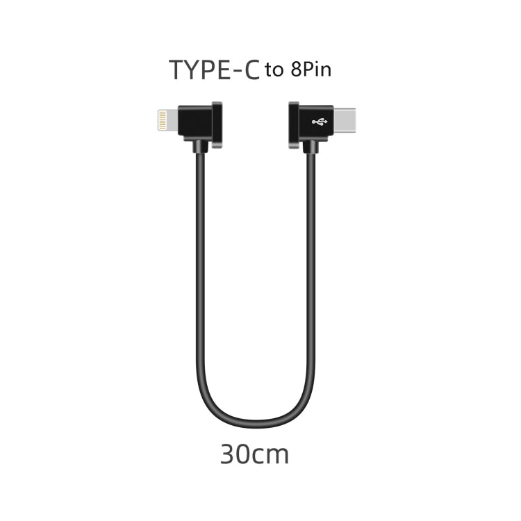 Sunnylife TY-X9304 Suitable For DJI Mavic Air 2S / DJI FPV Flight Glasses V2 / Mavic Mini2 / Osmo Pocket 2 Mobile Phone Tablet Cable 30cm Type-C to 8 Pin Cable - DJI & GoPro Accessories by buy2fix | Online Shopping UK | buy2fix