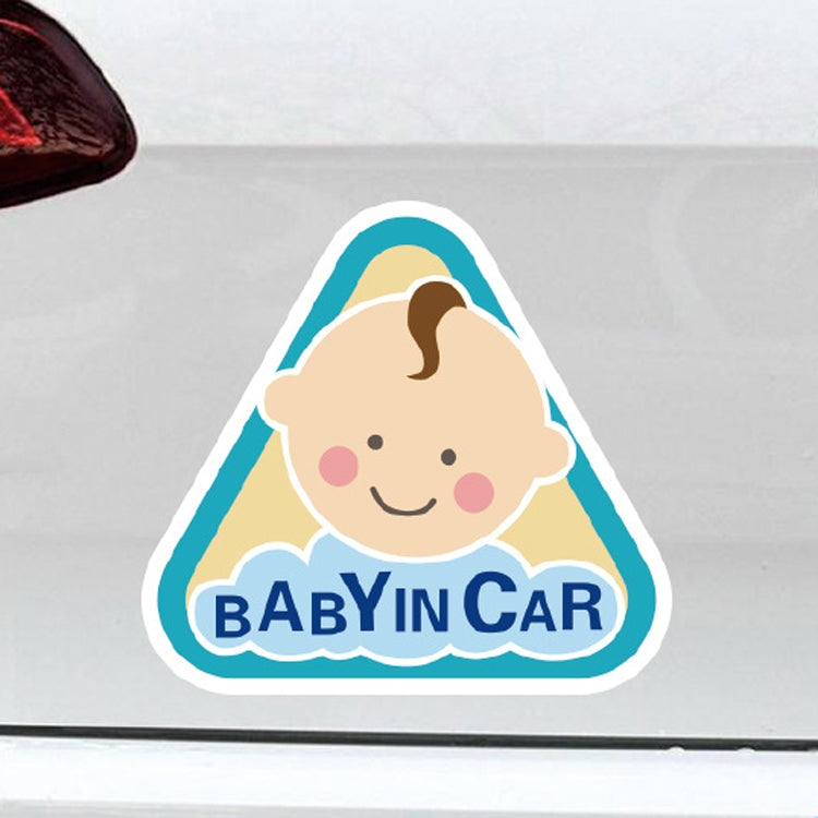 10 PCS There Is A Baby In The Car Stickers Warning Stickers Style: CT203 Baby R Boy Magnetic Stickers - Warning Sticker by buy2fix | Online Shopping UK | buy2fix