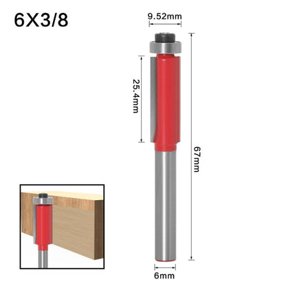 3 PCS Woodworking Engraving Milling Cutter Trimming Machine Alloy Cutter Head, Model: 6x3/8mm - Others by buy2fix | Online Shopping UK | buy2fix