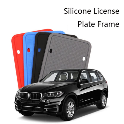 2 Sets Waterproof Rustproof Non-damaging Car Paint Silicone License Plate Frame, Specification: US Black - License Plate Covers & Frames by buy2fix | Online Shopping UK | buy2fix