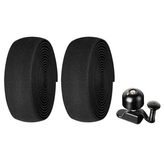 WEST BIKING YP1602782 Bicycle Bells With Supernouncing EVA Back Rubber Band Bell Combination Set(Black Tape + Black Bell) - Decorative Accessories by WEST BIKING | Online Shopping UK | buy2fix