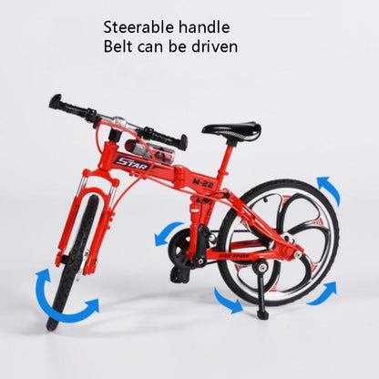 1:8 Scale Simulation Alloy Bicycle Model Mini Bicycle Toy Decoration(Folding-Red) - Model Toys by buy2fix | Online Shopping UK | buy2fix