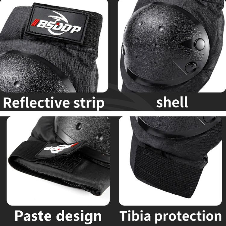 4 PCS / Set BSDDP BSD1006 Motorcycle Breathable Anti-Fall Short Knee And Elbow Pads Off-Road Rider Equipment Protective Gear - In Car by buy2fix | Online Shopping UK | buy2fix