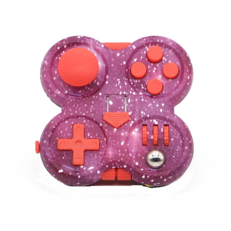 Decompression Handle Fidget Cube Dice Decompression Finger Sports Toy(Four-page Handle - Starry Sky Purple) - Fidget Cube by buy2fix | Online Shopping UK | buy2fix