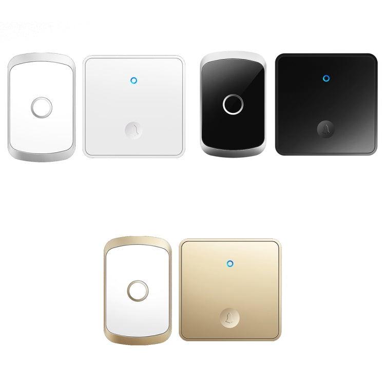 CACAZI FA50 1 For 1 Push-button Self-generating Wireless Doorbell, Plug:AU Plug(Gold) - Wireless Doorbell by CACAZI | Online Shopping UK | buy2fix