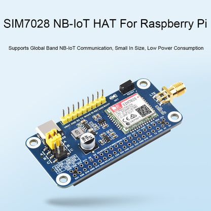 Waveshare 25349 SIM7028 NB-IoT HAT For Raspberry Pi, Supports Global Band NB-IoT Communication - Raspberry Pi Accessories by Waveshare | Online Shopping UK | buy2fix