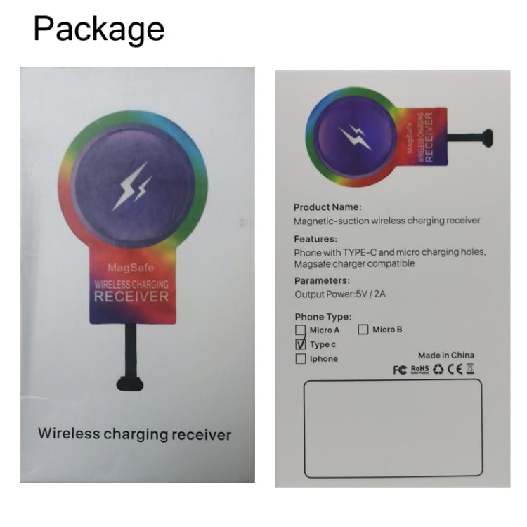 WHQ010 5V 2A Magnetic Wireless Charging Receiver Induction Patch(Type-C) - Mobile Accessories by buy2fix | Online Shopping UK | buy2fix