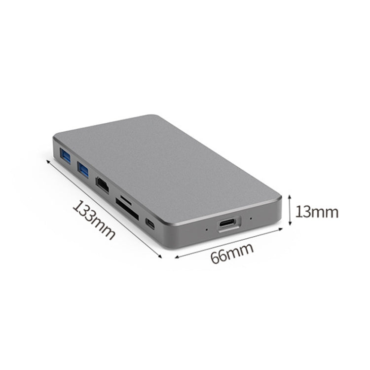 Blueendless Mobile Hard Disk Box Dock Type-C To HDMI USB3.1 Solid State Drive, Style: 7-in-1 (Support M.2 NVME) - HDD Enclosure by Blueendless | Online Shopping UK | buy2fix