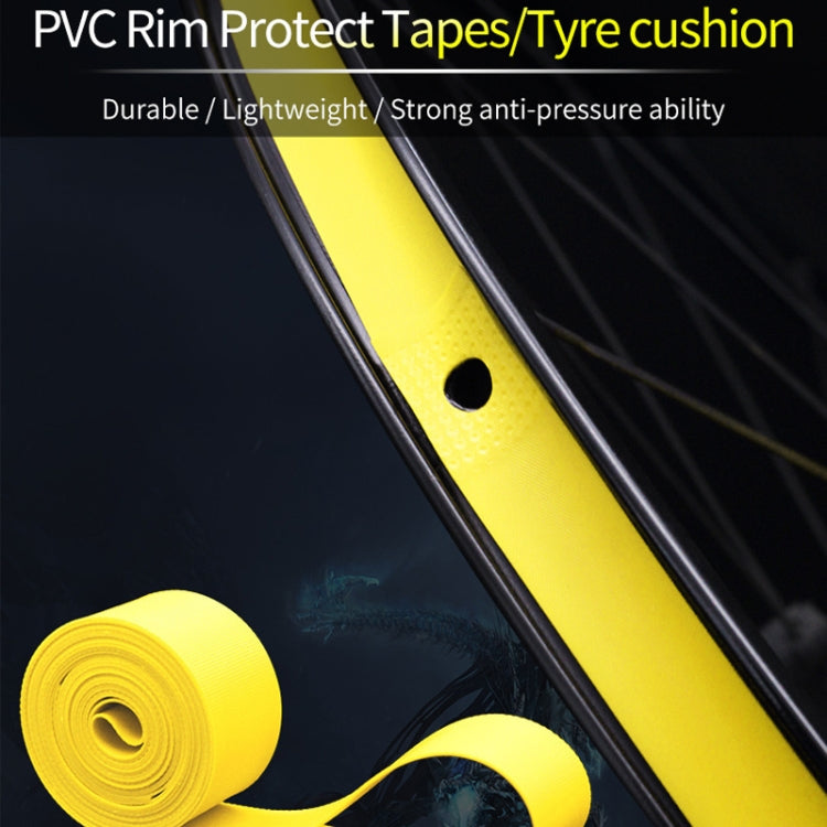 20 PCS Road Mountain Bike Anti-Stab Tire Pad Bicycle Wheel Set PVC Spoke Lining Tape, Colour: Yellow(700C x 18mm) - Outdoor & Sports by buy2fix | Online Shopping UK | buy2fix
