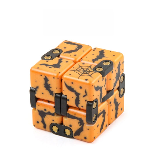 3 PCS  Infinite Magic Cube Halloween Theme Variety Flip Folding Second Order Magic Cube Finger Toy, Colour: No.168-8-23 Spider Web Yellow - Magic Cubes by buy2fix | Online Shopping UK | buy2fix