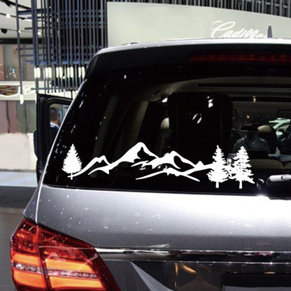 2 PCS D-791 Mountain Forest Car Sticker SUV Off-Road Vehicle Body Sticker Rear Windshield Car Sticker (White) - In Car by buy2fix | Online Shopping UK | buy2fix