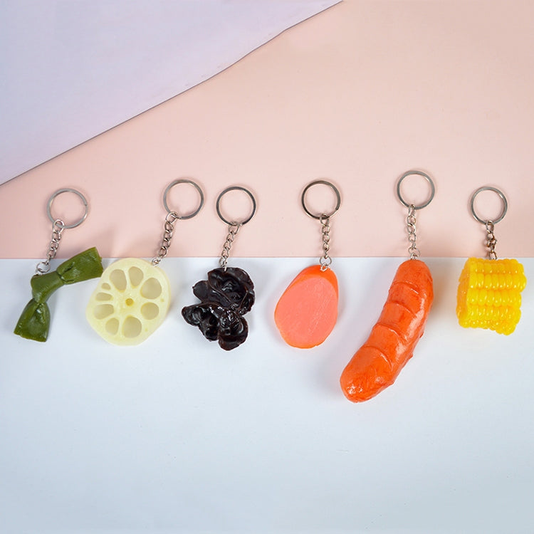 3 PCS Keychain Hot Dog PVC Simulation Vegetable Model Pendant Creative Play House Small Toys - Model Toys by buy2fix | Online Shopping UK | buy2fix