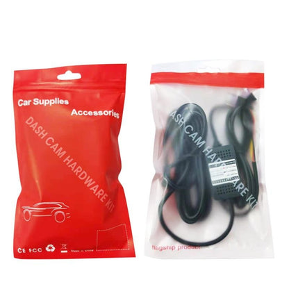 H516 Recording Step-down Line Shrinkage Video Car Charger Line Parking Monitoring Three-Core Power Cord, Model: With Fuse(Micro Left Elbow) - In Car by buy2fix | Online Shopping UK | buy2fix