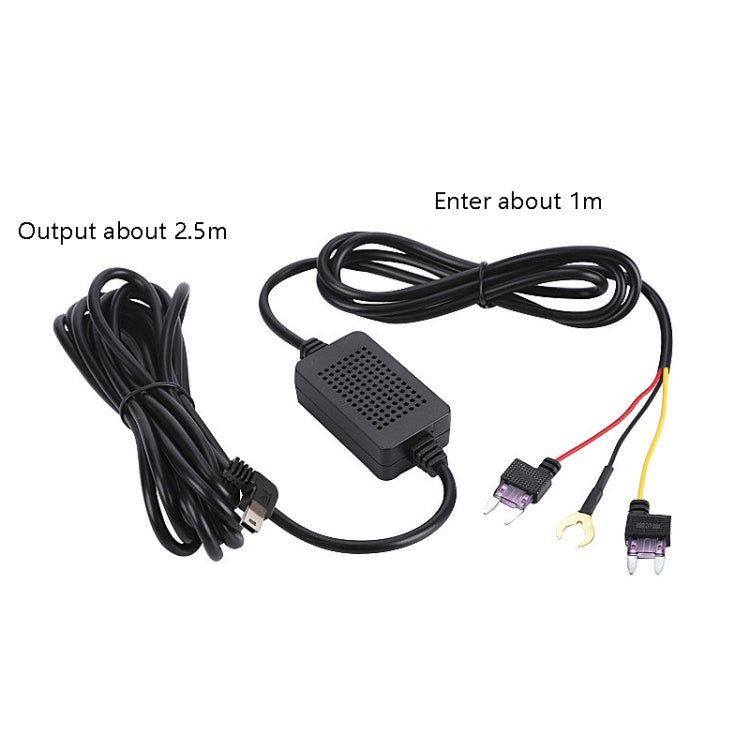 H516 Recording Step-down Line Shrinkage Video Car Charger Line Parking Monitoring Three-Core Power Cord, Model: Without Fuse(Micro Left Elbow) - In Car by buy2fix | Online Shopping UK | buy2fix