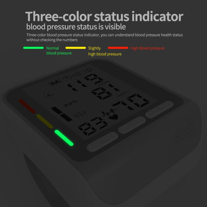 JZ-253A Automatic Electronic Sphygmomanometer Smart Wrist Type Indicator Blood Pressure Meter, Shape: Voice Broadcast(Blue White) - Sphygmomanometer by buy2fix | Online Shopping UK | buy2fix