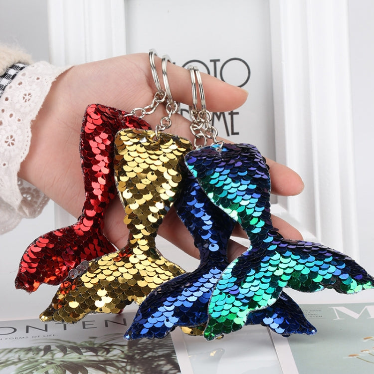 10 PCS Reflective Mermaid Keychain Sequins Mermaid Tail Accessories Car Luggage Pendant(Candy Color 63) - In Car by buy2fix | Online Shopping UK | buy2fix