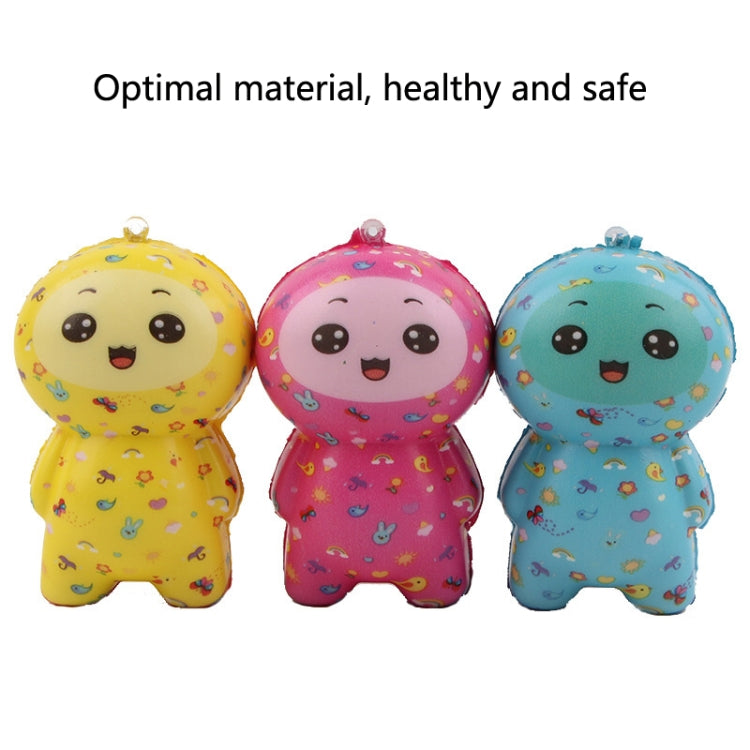 2 PCS TTPU1252 Color-Printed Smiley Face Doll Slow Rebound Decompression Toy(Blue) - Squeeze Toys by buy2fix | Online Shopping UK | buy2fix