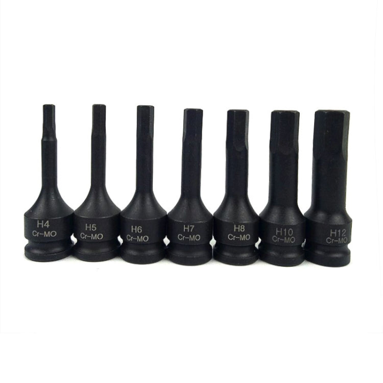 7 PCS / Set 3/8 Inch Pneumatic Pressure Batch Socket Set Tool, Specification: 7089 H Type - In Car by buy2fix | Online Shopping UK | buy2fix