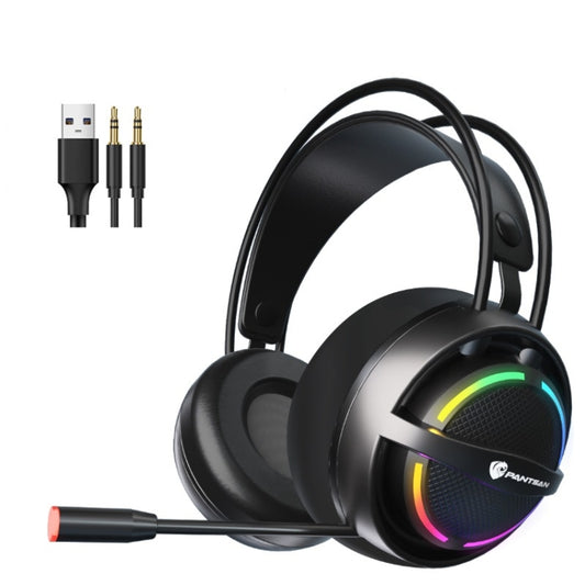 PANTSAN PSH-100 USB Wired Gaming Earphone Headset with Microphone, Colour: 3.5mm Black - Multimedia Headset by PANTSAN | Online Shopping UK | buy2fix