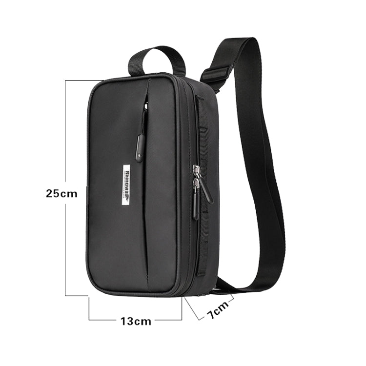 Rhinowalk X21921 2.5L Waterproof Bicycle Front Hanging Bag, Colour: Water Repellent (Matt Black) - Bicycle Bags by Rhinowalk | Online Shopping UK | buy2fix