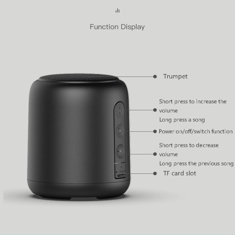 F9 TWS Mini Portable Bluetooth Speaker Support TF Card(No FM-Black) - Mini Speaker by buy2fix | Online Shopping UK | buy2fix