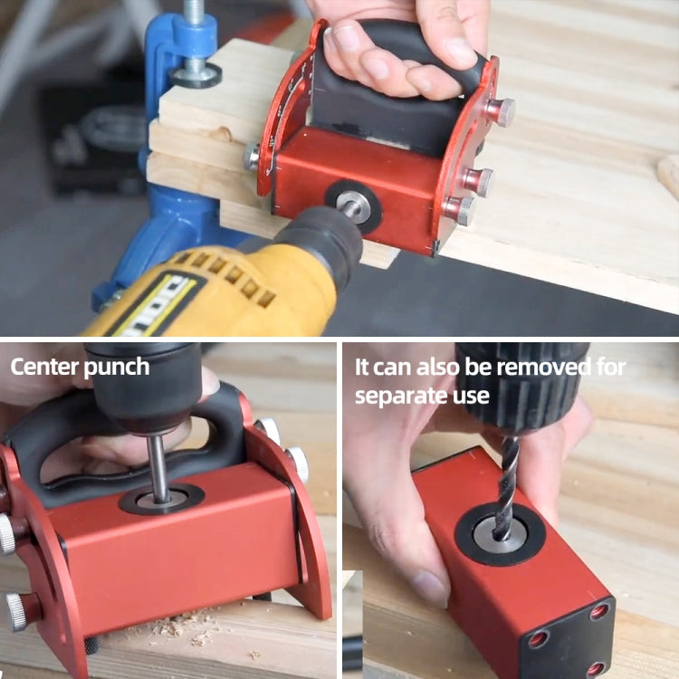 Aluminum Alloy Woodworking Inclined Hole Locator Punching Locator(Blue) - Clamps by buy2fix | Online Shopping UK | buy2fix