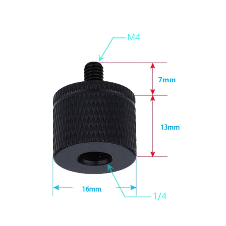 4 PCS Screw Adapter A18 1/4 Female to M4 Male Screw - Camera Accessories by buy2fix | Online Shopping UK | buy2fix