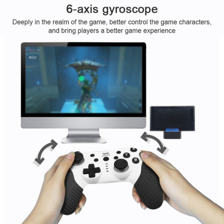 SW510 Wireless Bluetooth Controller With Vibration For Switch Pro(Black and White) - Gamepads by buy2fix | Online Shopping UK | buy2fix