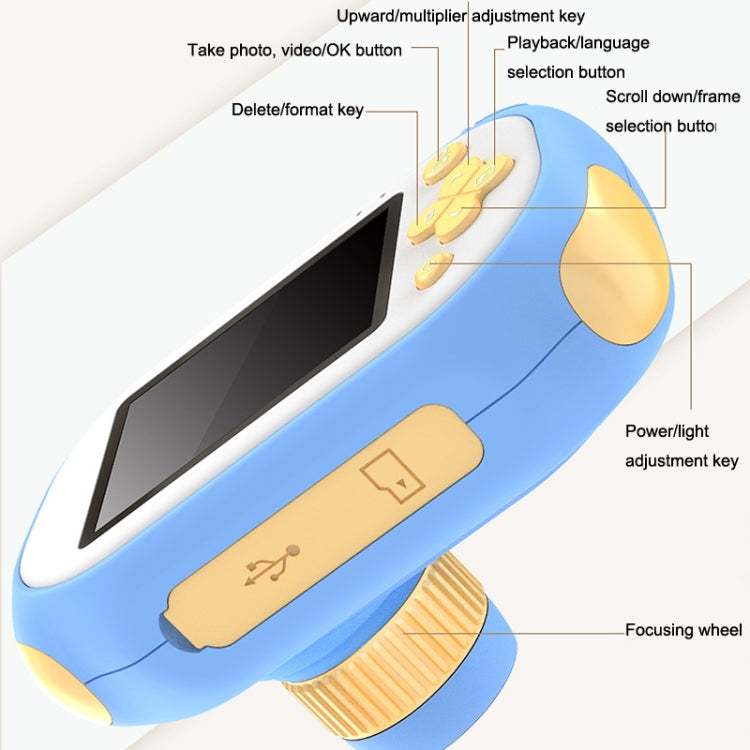 Inskam312 Children Zoom Macro Digital Camera Blue with 16GB - Consumer Electronics by buy2fix | Online Shopping UK | buy2fix