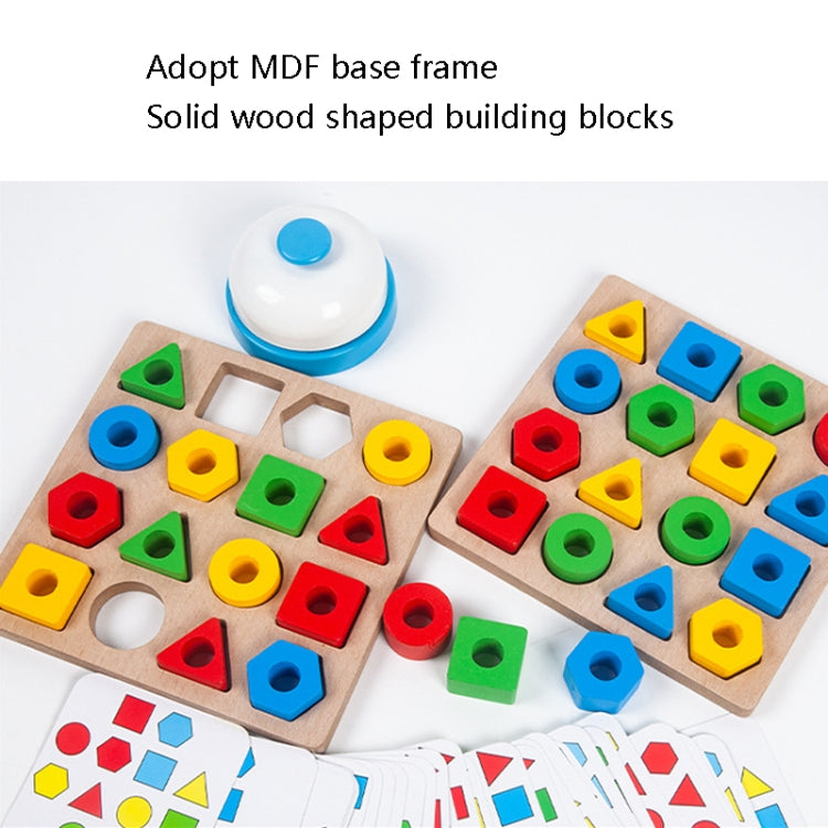 Geometric Figures Matching Blocks Children Puzzle Toy For Double - Math Toys by buy2fix | Online Shopping UK | buy2fix