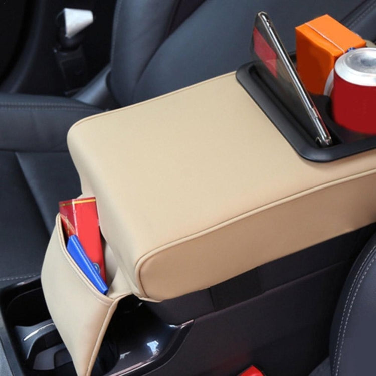 Car Armrest Box Increased Support With Rear Seat Water Cup Holder(Brown) - In Car by buy2fix | Online Shopping UK | buy2fix