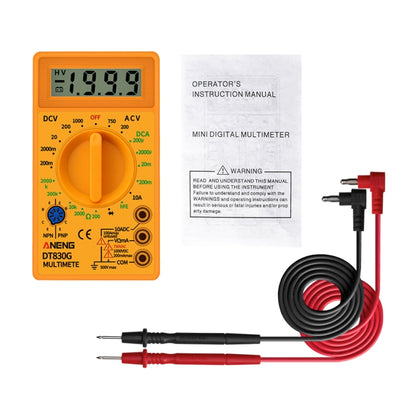 2 PCS ANENG DT830G Portable Digital Multimeter(Yellow) - Digital Multimeter by ANENG | Online Shopping UK | buy2fix