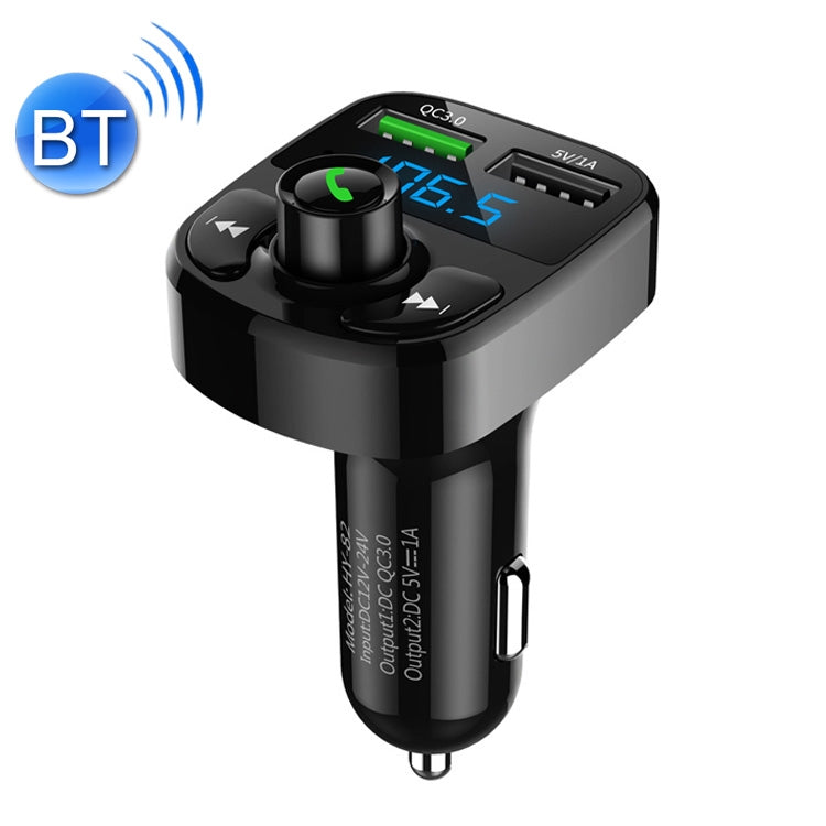 HY82 Car MP3 Bluetooth Receiver Dual USB Car Charger, Specification: Fast Charge Version - In Car by buy2fix | Online Shopping UK | buy2fix