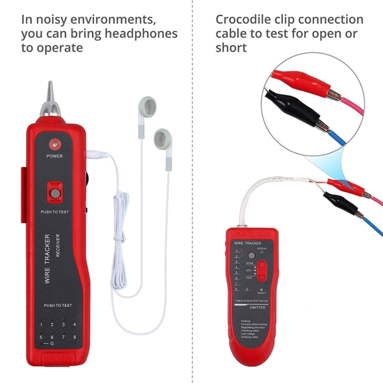 Wire Tracker Network Cable Detector RJ45 RJ11 Tester for Telephone Lines and LAN Cables - Lan Cable and Tools by buy2fix | Online Shopping UK | buy2fix