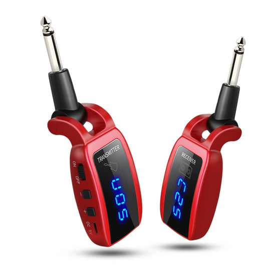 U12DX  6.35mm Jack Wireless Guitar Transmitter Receiver Rechargeable Adapter(Red) - Guitar Tuner by buy2fix | Online Shopping UK | buy2fix