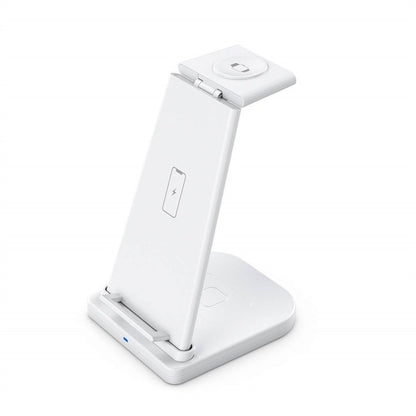 QGeeM QG-WC05 3 In 1 Portable Detachable Wireless Charger(White) - Apple Accessories by QGeeM | Online Shopping UK | buy2fix