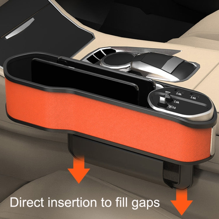 Multifunctional Car Seat Slot Storage Box, Style: USB With Wireless Charge Type - In Car by buy2fix | Online Shopping UK | buy2fix