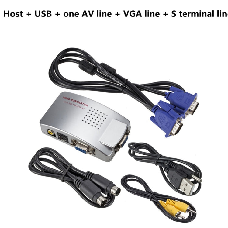 PC Converter Box VGA to AV Converter Video Switch Box - VGA Converter by buy2fix | Online Shopping UK | buy2fix