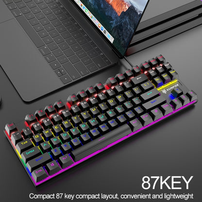 XUNFOX K80 87 Keys Wired Gaming Mechanical Illuminated Keyboard, Cable Length:1.5m(Pink White) - Wired Keyboard by XUNFOX | Online Shopping UK | buy2fix