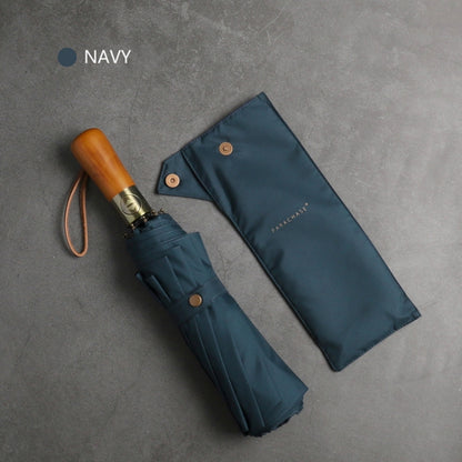 PARACHASE Ten-bone Double-layer Large Windproof Business Automatic Folding Umbrella(Navy) - Umbrellas by PARACHASE | Online Shopping UK | buy2fix