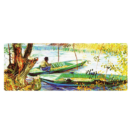 300x800x1.5mm Unlocked Am002 Large Oil Painting Desk Rubber Mouse Pad(Fisherman) - Mouse Pads by buy2fix | Online Shopping UK | buy2fix