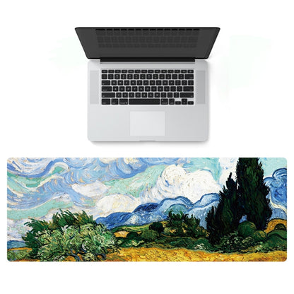 400x900x2mm Locked Am002 Large Oil Painting Desk Rubber Mouse Pad(Seaside Boat) - Mouse Pads by buy2fix | Online Shopping UK | buy2fix