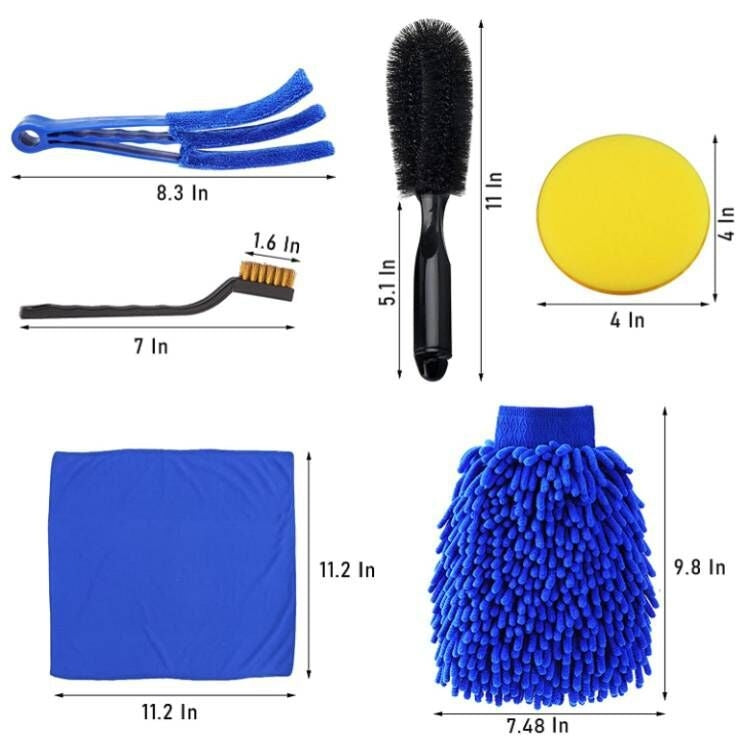 15 PCS / Set Car Cleaning Brush Wax Sponge Car Wash Tool Brush - In Car by buy2fix | Online Shopping UK | buy2fix