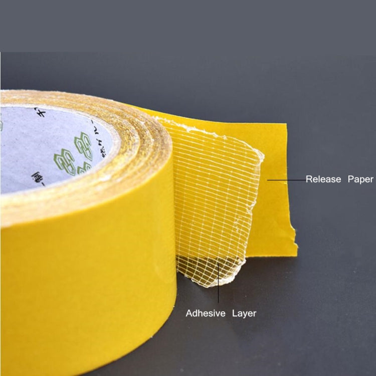 40mmx50 m Double-sided Fiberglass Grid Sticky Adhesive Fiber Transparent Mesh Tape - Tapes by buy2fix | Online Shopping UK | buy2fix