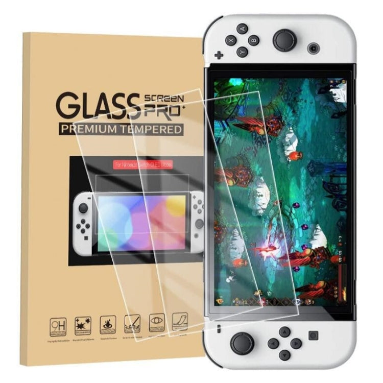 Game Console Crystal Shell Remote Sensing Cap Tempered Film Storage Bag Set For Switch OLED Console Storage Bag+Crystal Case+Rocker Capx6+Tempered Film - Bags by buy2fix | Online Shopping UK | buy2fix