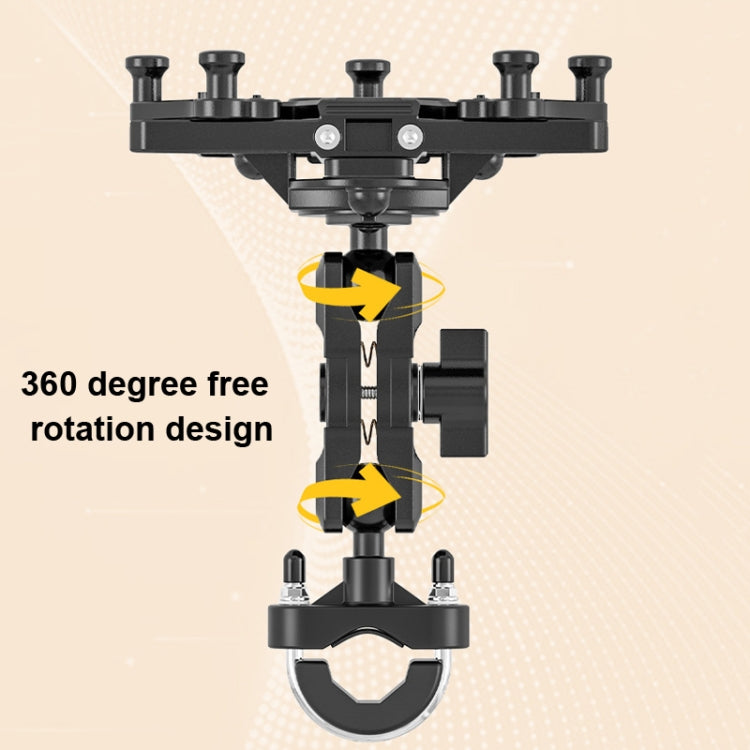 Motorcycle Bracket Crab Navigation Phone Bracket,Style： U-shaped+15W Wireless Charging - In Car by buy2fix | Online Shopping UK | buy2fix