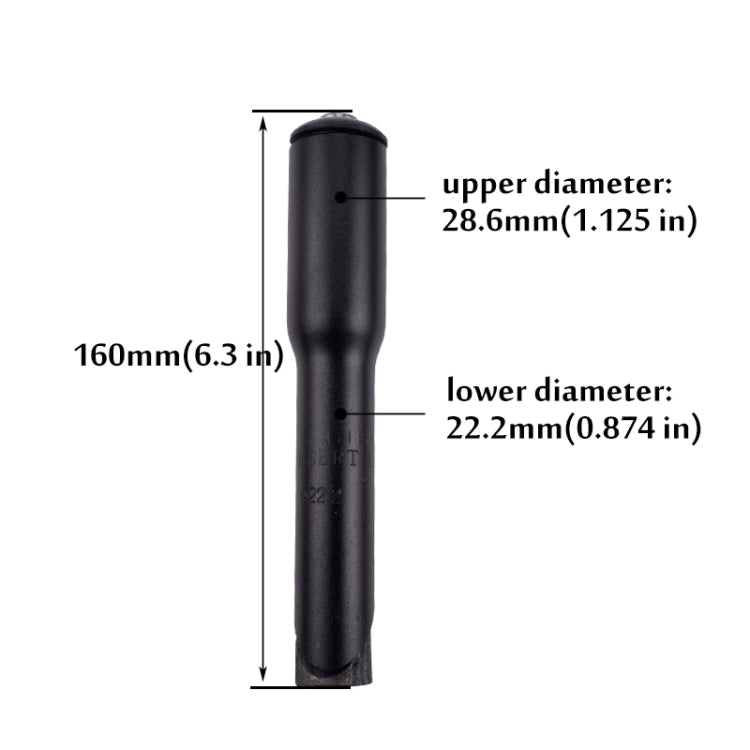 FMFXTR Road Bike Front Fork Stem Modified Height Increaser Handlebar Core Riser(22.2mm Black) - Outdoor & Sports by FMFXTR | Online Shopping UK | buy2fix