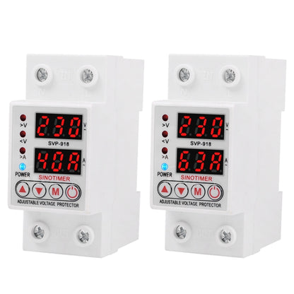 SINOTIMER SVP-918 Adjustable Self-resetting Intelligent  Over-voltage Under-voltage Protector, Current:  40A - Consumer Electronics by buy2fix | Online Shopping UK | buy2fix