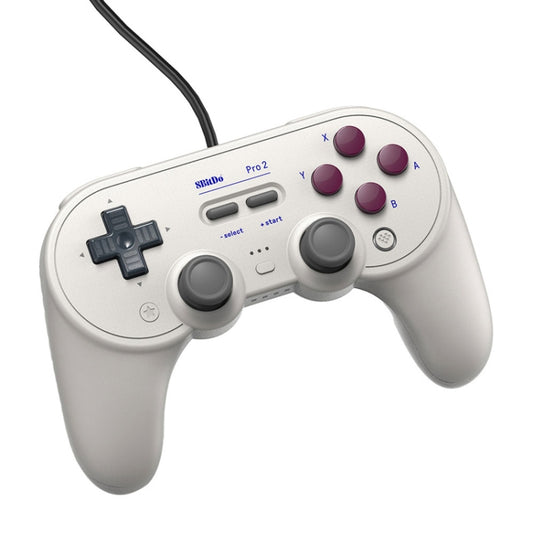 8Bitdo Pro 2 Wired Gamepad For Switch(White) - Gamepads by 8Bitdo | Online Shopping UK | buy2fix